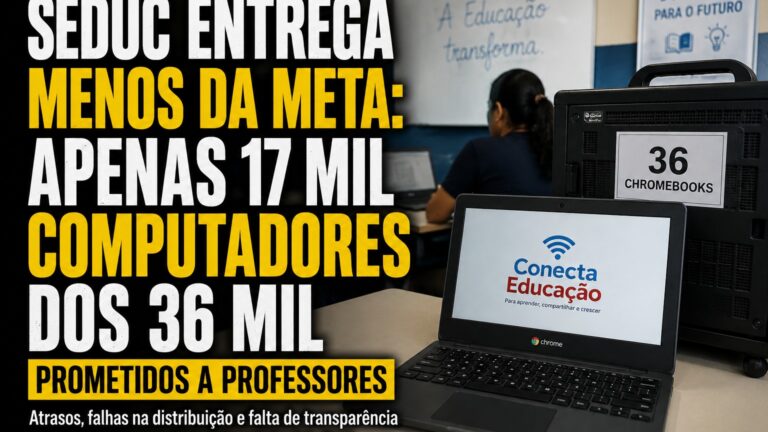 Seduc entrega menos da metade dos computadores prometidos e atraso no “Conecta Educação” acende alerta na rede estadual