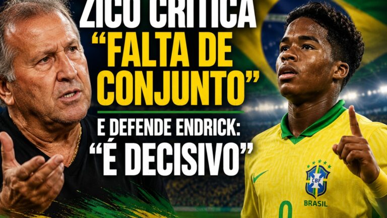 Zico aponta falta de conjunto e coloca Endrick no centro da reação do Brasil
